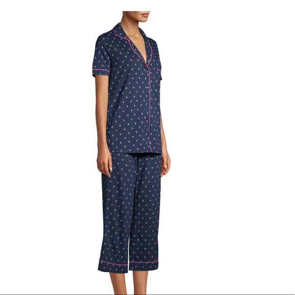 Traditional Short Sleeve Notch Collar Pajama Set - Picture 5 of 5